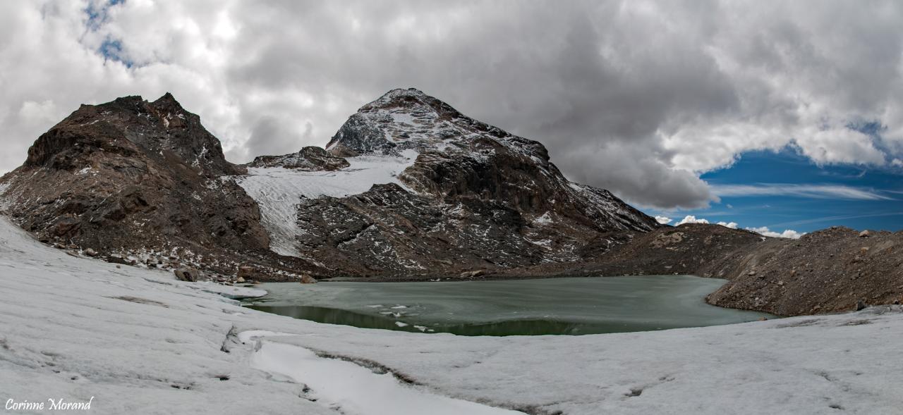 Le glacier de Rhêmes-Golette et son lac